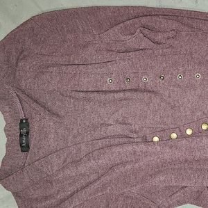 Purple button cardigan